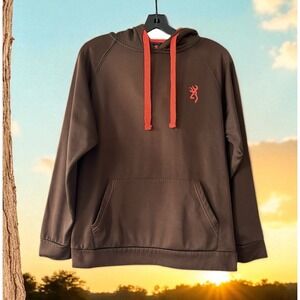 Browning Hunting Hoodie Women's Size‎ Small Sweatshirt Buck Logo Camo Lined Hood